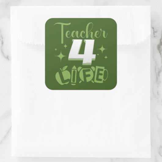 先生4ライフ#teacherライフ スクエアシール (バッグ)
