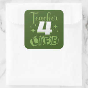 先生4ライフ#teacherライフ スクエアシール