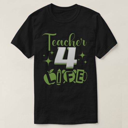 先生4ライフ#teacherライフ tシャツ (デザイン正面)