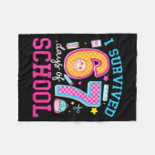 先生67日間学校で生き残ったミーム フリースブランケット (正面(横))