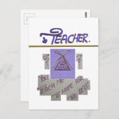 先生、あなたが私に最高の芸術を望むことを教えてくれる ポストカード (正面/裏面)