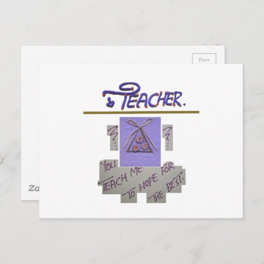 先生、あなたが私に最高の芸術を望むことを教えてくれる ポストカード (正面/裏面)