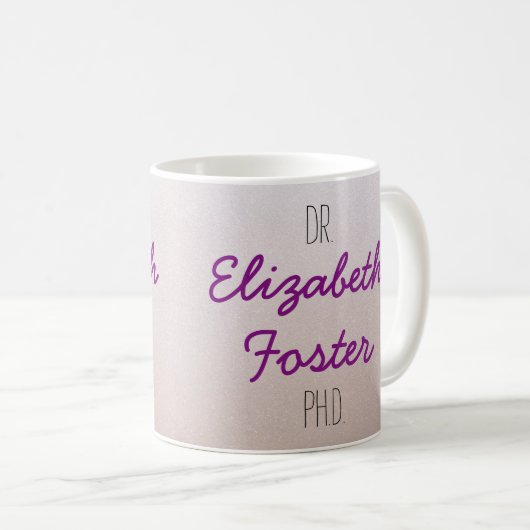 先生(あなたの名前) PhDの卒業のマグ コーヒーマグカップ (正面右)