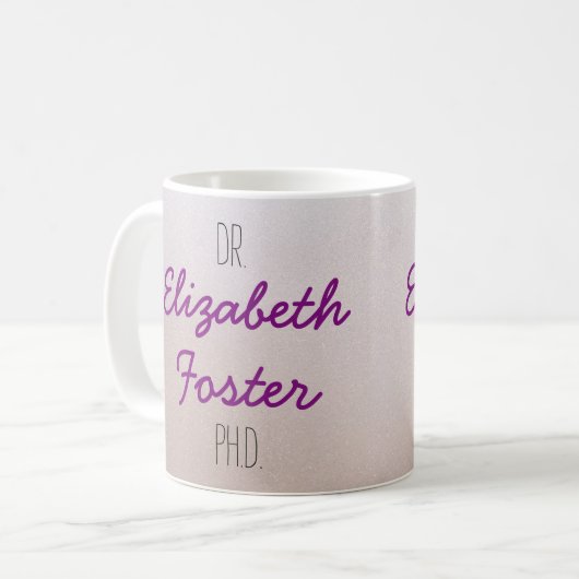 先生(あなたの名前) PhDの卒業のマグ コーヒーマグカップ (正面左)