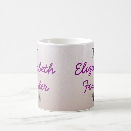 先生(あなたの名前) PhDの卒業のマグ コーヒーマグカップ (中央)