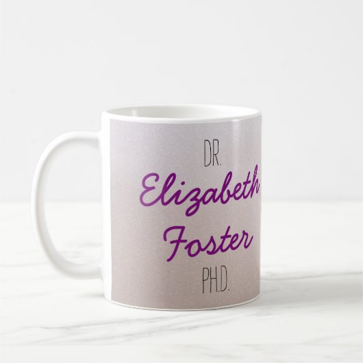 先生(あなたの名前) PhDの卒業のマグ コーヒーマグカップ (左)