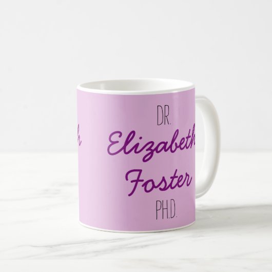 先生(あなたの名前) PhDの卒業のマグ コーヒーマグカップ (正面右)