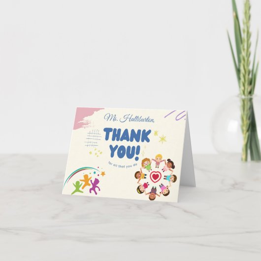 先生、いつもありがとうございます 教師感謝 サンキューカード (正面)