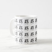 先生、かわいいシルエットダンサー コーヒーマグカップ (正面左)
