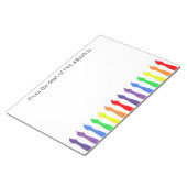 先生、の机から、あなたの名前、アートブラシ ノートパッド (アングル)