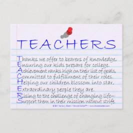 先生（アクロスティック） ポストカード