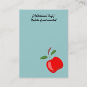 先生/インストラクターのプロフィールカード 名刺 (裏面)