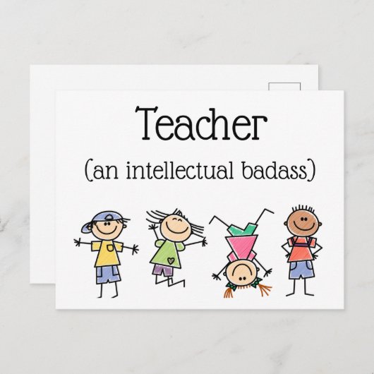 先生·インテリカル·バダス·感動的引用文 ポストカード (正面/裏面)