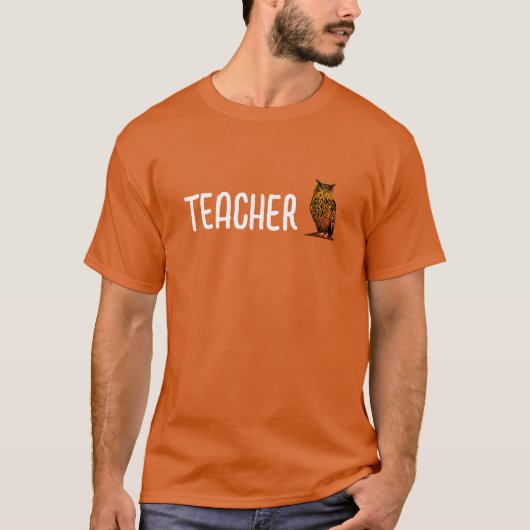 先生、イーグルフクロウTシャツ Tシャツ (正面)