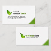 先生-エレガントグモダンリーン 名刺 (正面/裏面)