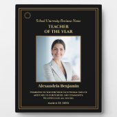 先生・オブ・ザ・イヤー・フォト金ゴールド・パーソナライズ賞 フォトプラーク (正面)