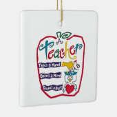 「先生」オーナメントAPPLEおよび感謝してい セラミックオーナメント (右)