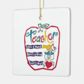 「先生」オーナメントAPPLEおよび感謝してい セラミックオーナメント (左)