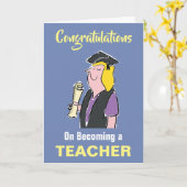 先生 カード (黄色い花)