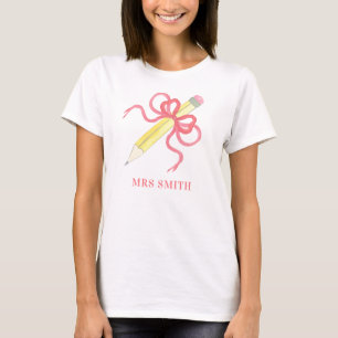 先生 コケット鉛筆の通学初日 Tシャツ
