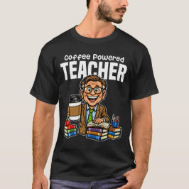 先生 - コーヒーで活力アップ Tシャツ