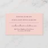 先生 | スクリフェミニンープ/チューペスクールのスケッチ 名刺 (裏面)