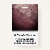 先生&スクールスタッフフォトID病院ロゴ バッジ (裏面)