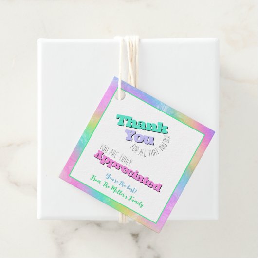 先生/スタッフの感謝ありがとうギフトラベル フェイバータグ (インサイチュ)