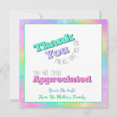 先生/スタッフの評価サンキューカード 招待状 (正面)