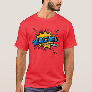 先生&スーパーヒーロー-学校の学期末ギフト Tシャツ