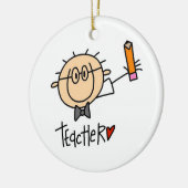 先生 セラミックオーナメント (左)