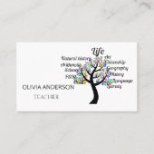 先生 |チューター・ホワイト・ビジネス・カード 名刺 (正面)