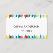 先生 |チューター・ホワイト・ビジネス・カード 名刺 (正面)