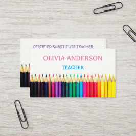 先生 |チューター・ホワイト・ビジネス・カード 名刺