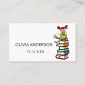 先生 |チューター・ホワイト・ビジネス・カード 名刺 (正面)