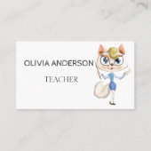 先生 |チューター・ホワイト・ビジネス・カード 名刺 (正面)