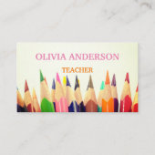 先生 |チューター・ホワイト・ビジネス・カード 名刺 (正面)