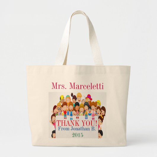 先生/デイサービストートバッグ ラージトートバッグ (正面)