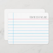 先生 – ノートカーカスタマイズド() ノートカード (正面/裏面)