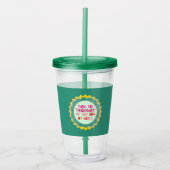 先生、ハートに感謝 アクリルタンブラー (正面)