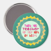 先生、ハートに感謝 マグネット (正面/裏面)