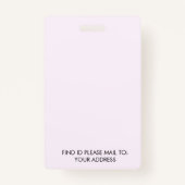 先生・ホームスクール・ママID・ピンク・バッジ バッジ (裏面)