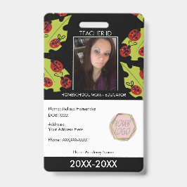 先生・ホームスクール・ママID・レディー・バグズ バッジ