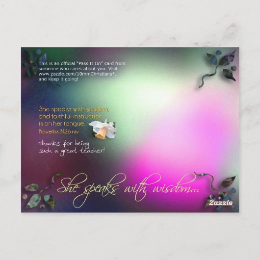 先生 ポストカード (裏面)