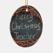 先生・メリークリスマス他面セラミック製ホーン セラミックオーナメント (右)