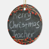 先生・メリークリスマス他面セラミック製ホーン セラミックオーナメント (左)