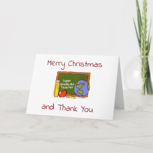 ***先生***メリークリスマス&ありがとう サンキューカード (正面)