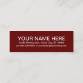 先生(モダン正方形) スキニー名刺 (裏面)