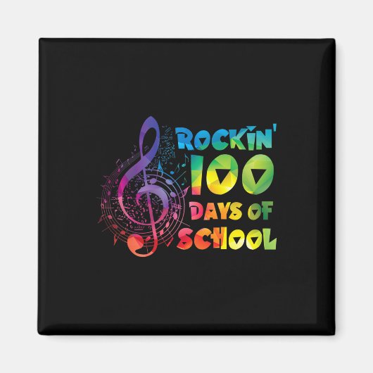 先生 – ロックイン100日の学校の音楽鍵 マグネット (正面)