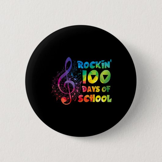 先生 – ロックイン100日の学校の音楽鍵 缶バッジ (正面)